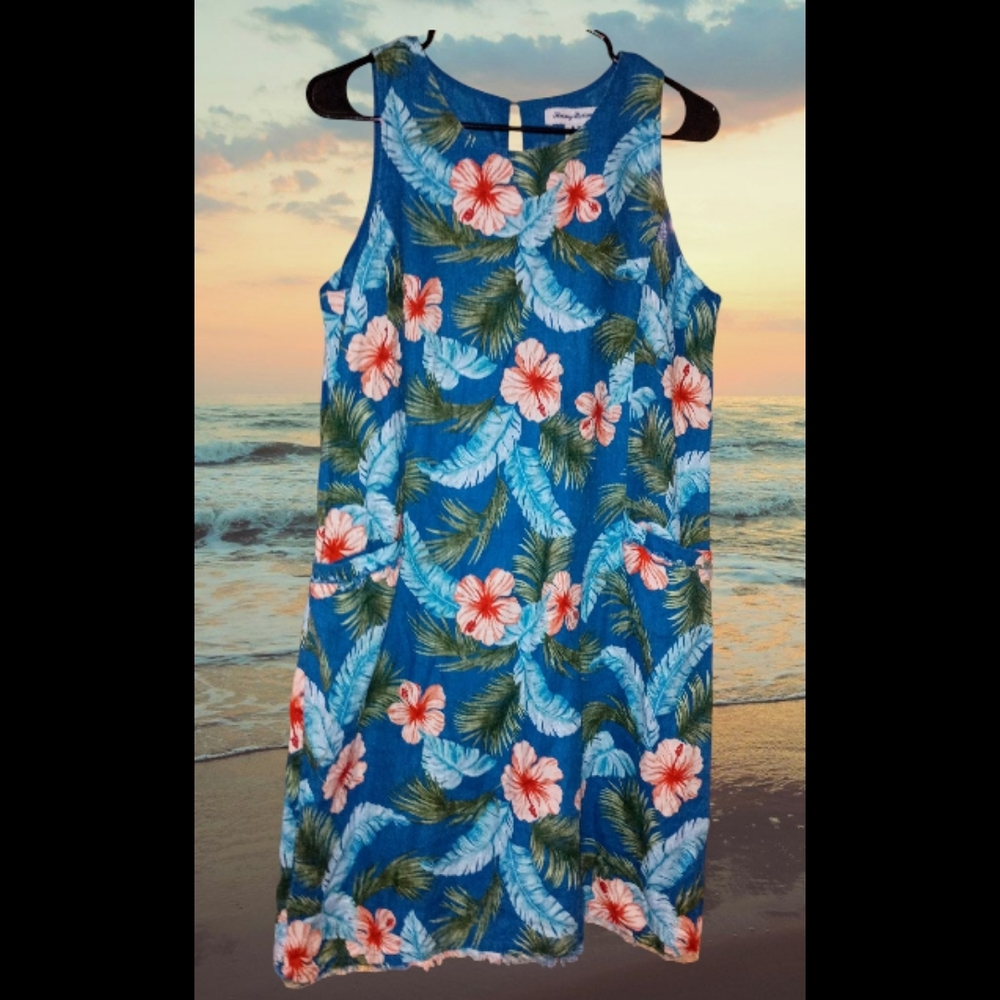 Tommy Bahama Blue Floral Dress